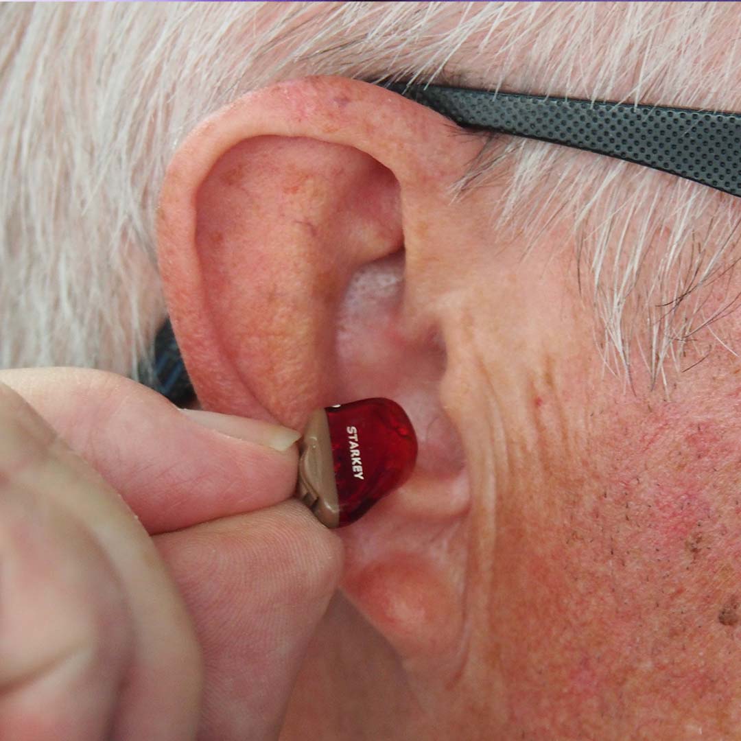 Man with hearing aid