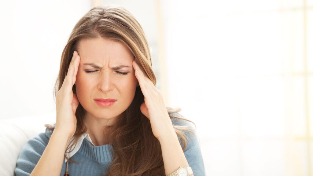 person with headache