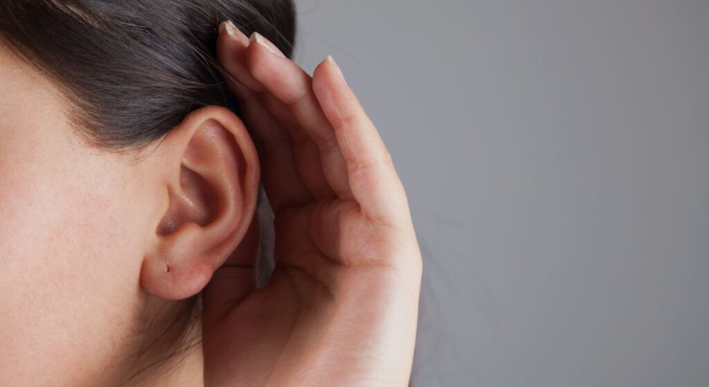 cupping ear