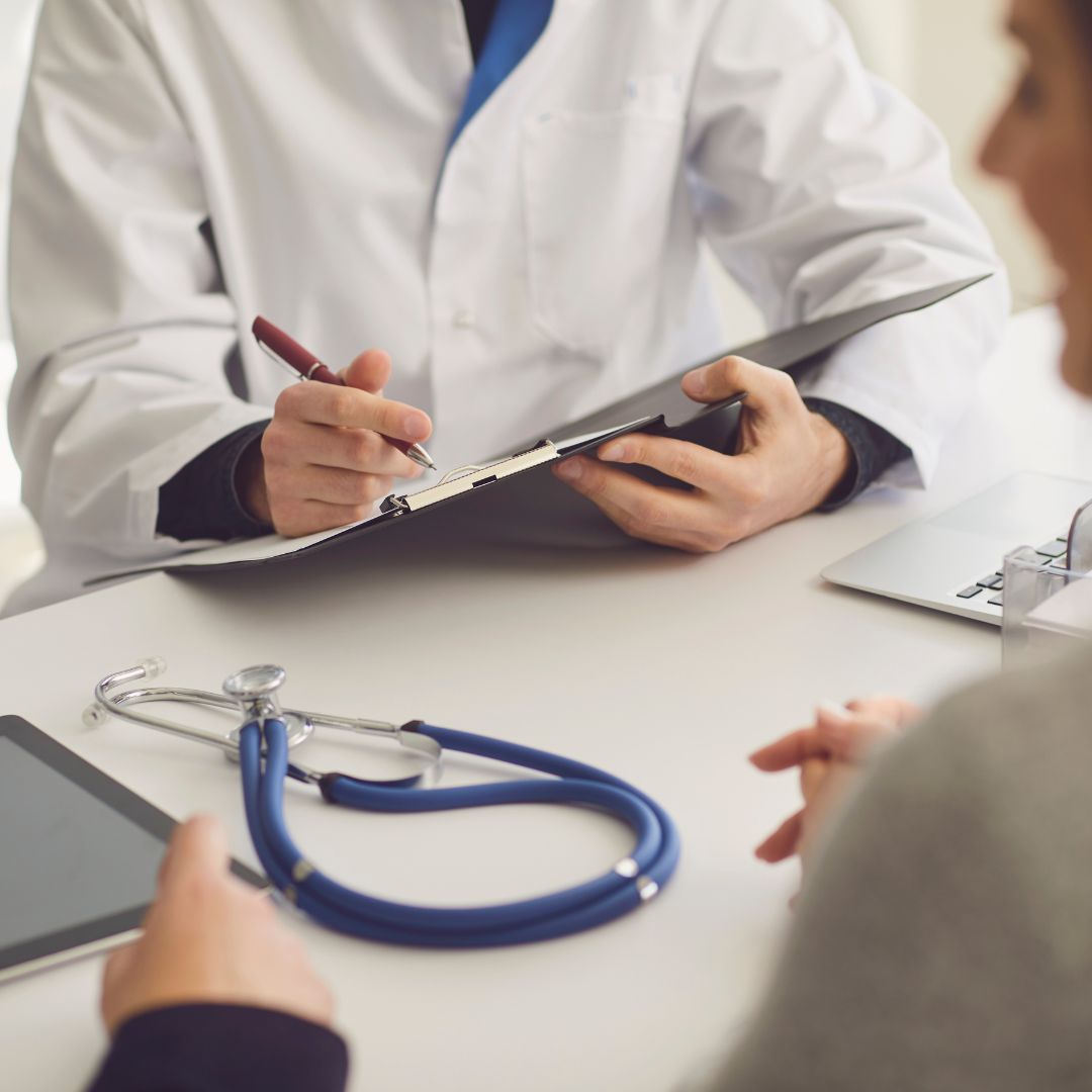 a persona talking with their doctor