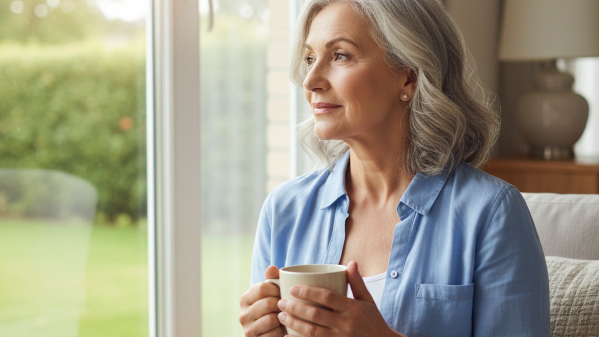 A healthy senior citizen looking thoughtful, representing overall wellness and hearing health.