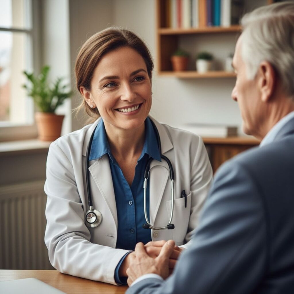 man meeting with doctor